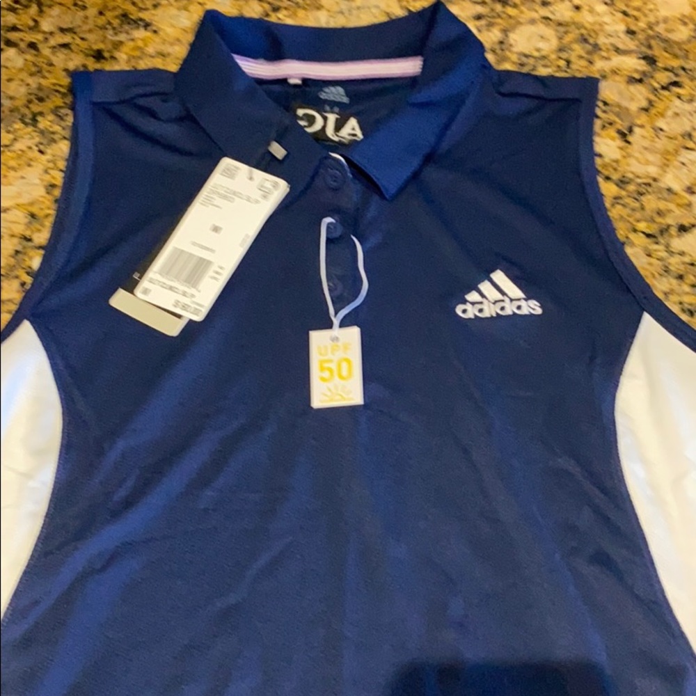Adidas sleeveless golf shirt